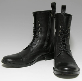 エディフィス リンギオ 編み上げサイドジップブーツ