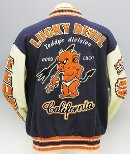 テッドマン　袖革スタジャン