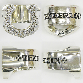 テンダーロイン　ホースシューリング　シルバー×ダイヤ