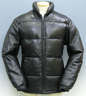 ショット レザーダウンジャケット 214D