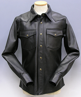 カドヤ レザーシャツ KADOYA