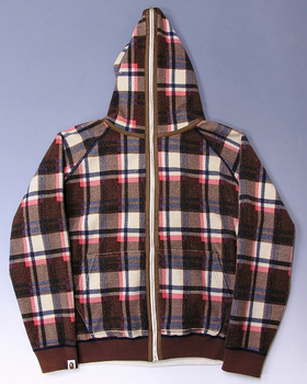 エイプ ラブジェネチェックリバーシブルパーカー APE