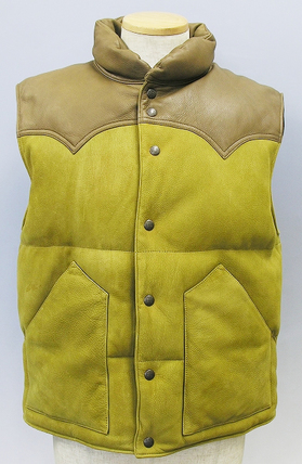 RRL オールレザーダウンベスト