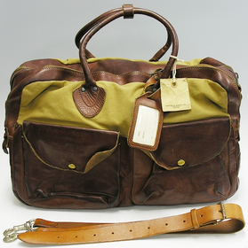 RRL 2WAYレザーキャンバスカーゴバッグ