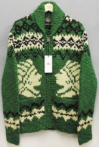 RRL ネイティブ柄ハンドニットカウチン