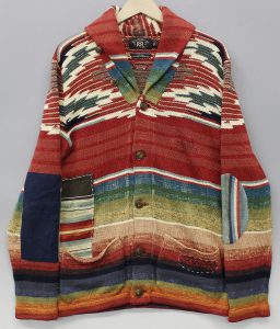 RRL（ダブルアールエル） 10AW ネイティブ柄マルチボーダーカーディガン