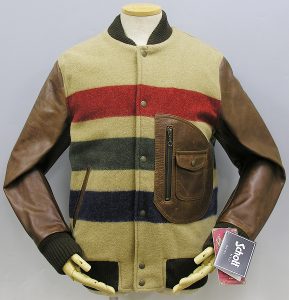 Schott（ショット） STRIPE D-POCKET VARSITY JACKET(ストライプD-ポケットバーシティジャケット)