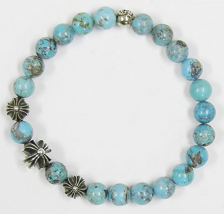 クロムハーツ 8mm ターコイズブレスレット