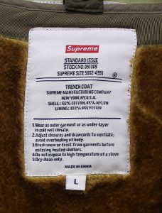 SUPREME 12AW Army Trench Coat3