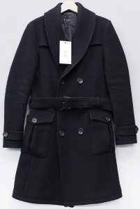 AKM（エーケーエム） melton shawl long trench ショールカラーコート