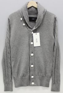 エイケイエム(AKM)  ITALY COTTON by EMILCOTONI ケーブルショール(cable shawl cardigan knit)