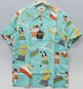 KEONI OF HAWAII（ケオニオブハワイ） アロハシャツ 「ハワイへ行こう」