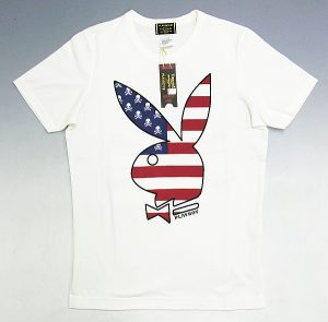 マスターマインド・シアターエイト(mastermind×THEATER8) 11FA PLAYBOY 星条旗スカルTシャツ
