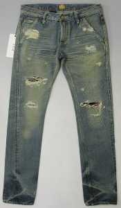 エイケイエム×リー(AKM×Lee) 13AW クラッシュ加工デニムジーンズ