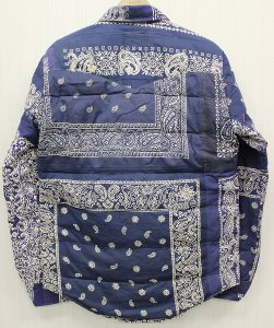 visvim KERCHIEF DOWN JKT BANDANA NAVY2