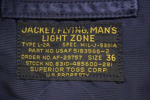 米軍実物 50s SUPERIOR TOGS CORP社 L-2A ビンテージ3