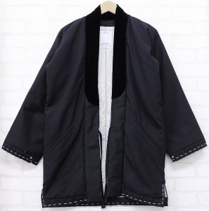 visvim 16AW DOTERA COAT WOOL STRIPE（SILK）ドテラコート2