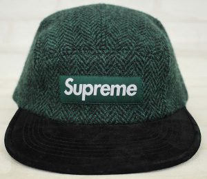 SUPREME 12AW Harris Tweed Herringbone Camp Capシュプリーム ハリスツイード