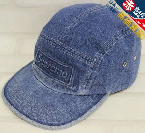 Supreme (シュプリーム) 16ss Embossed Stone Washed Camp Cap デニム キャップ