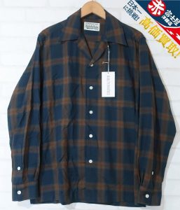 ワコマリア 20ss OMBRAY CHECK OPEN COLLAR SHIRT WACKOMARIA オンブレチェックオープンシャツ