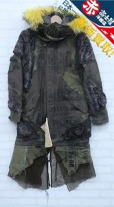 TT by SHOHEI TAKAMIYA ライナー付レザー切替リメイクファーモッズコート