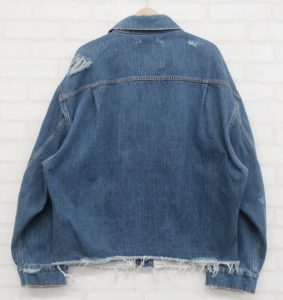 doublet 21SS05BL114 DAMAGED SILK DENIM JACKET ダブレット