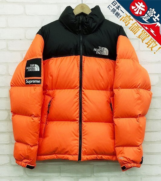 シュプリーム×ノースフェイス 16AW ヌプシダウンジャケット パワーオレンジ