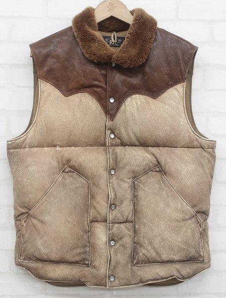 TESLIN DOWN VEST ディアスキン×バッファローレザーダウンベスト