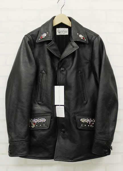 WOLF'S HEAD×WACKO MARIA GUILTY PARTY スタッズハーフレザーコート